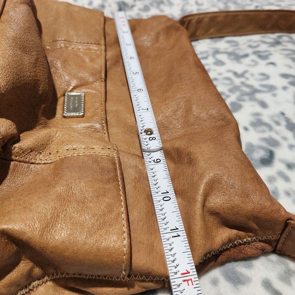 Frankie Johnnie Leather Handbag Size 12x8x5 Brown Shoulder Bag - Picture 10 of 16